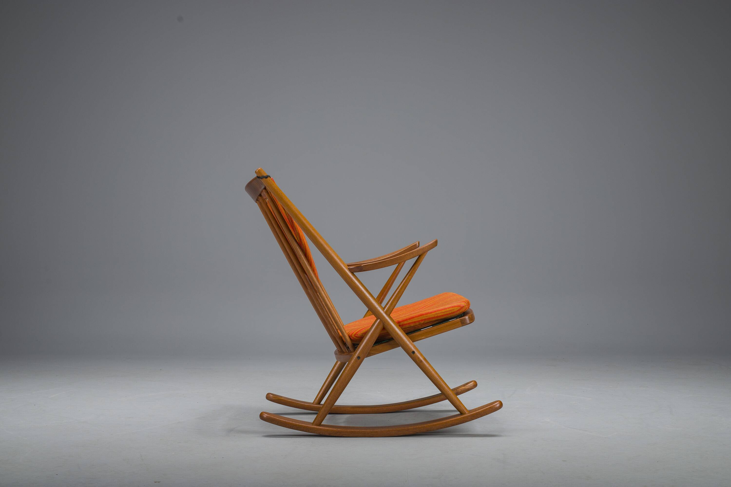 No. 182 Teak Rocking Chair by Frank Reenskaug for Bramin, 1960s