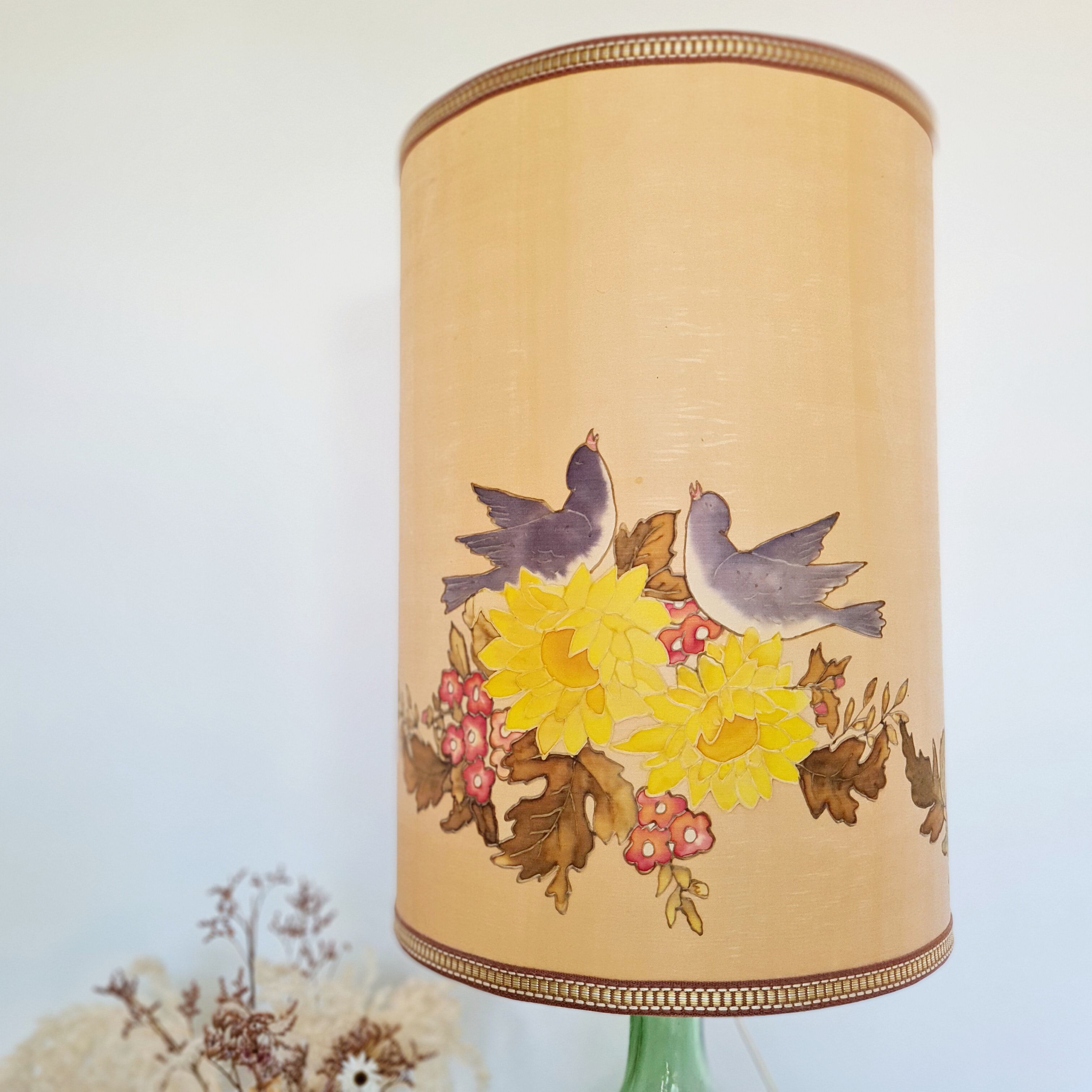 Lady jeanne lamp and silk lampshade