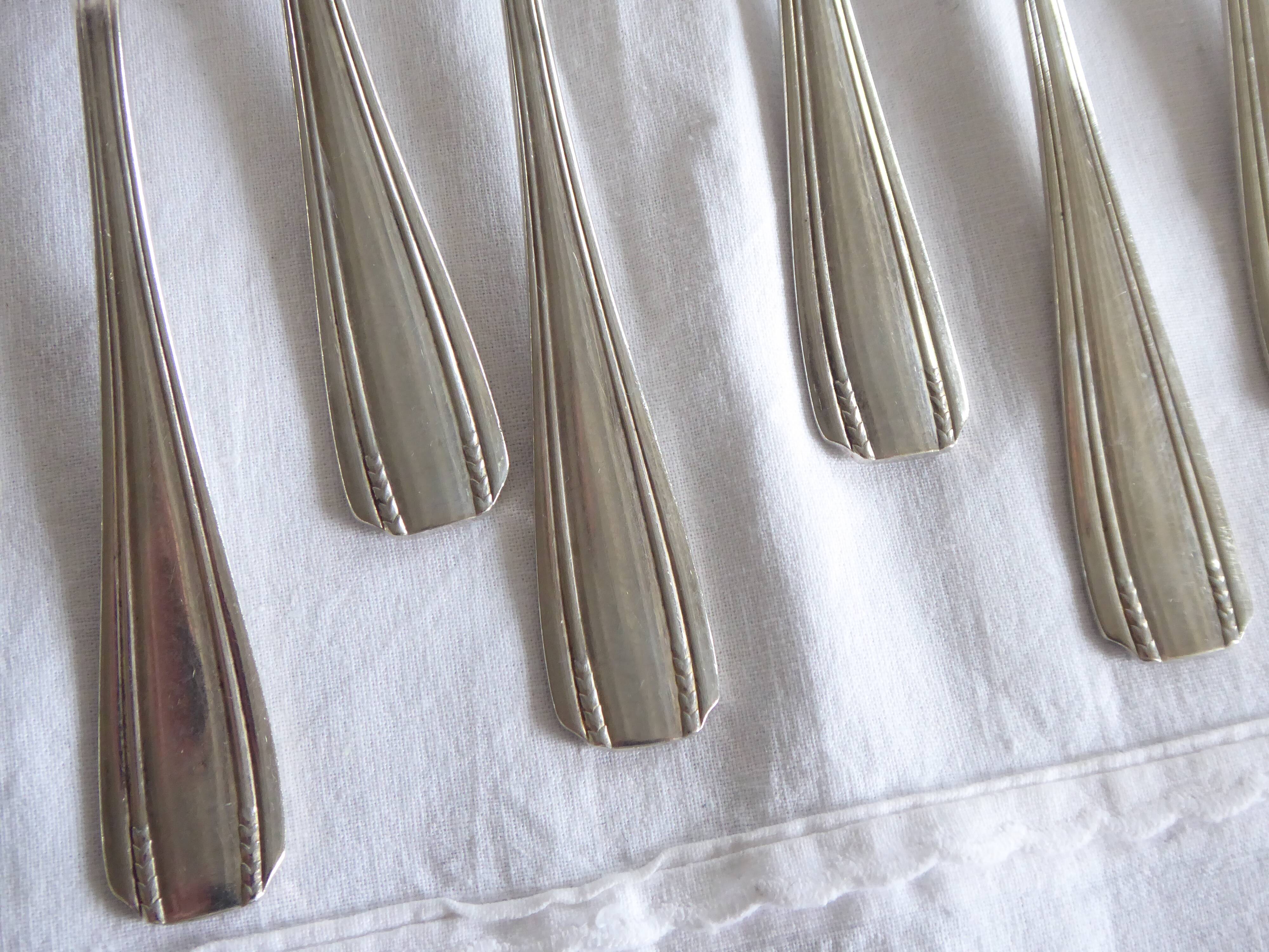 Orbrille JB silver metal cutlery set 37 pieces