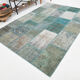 7x10 oversize teal green vintage rug 300x207cm