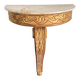 Console Demi Lune Gold Wood White Carrara Marble Louis XVI Classic Style