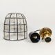 Mid-century iron & clear glass ceiling lamp/pendant from limburg, germany, 1960s