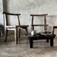 Large old teak chair or armchair H84 L60
