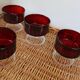 4 coupes à champagne rouges Luminarc