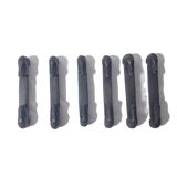 Set of six african cutlery holders carved in blackened wood