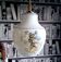 Vintage opaline glass pendant, multicoloured geisha patterns 1960, Anouck