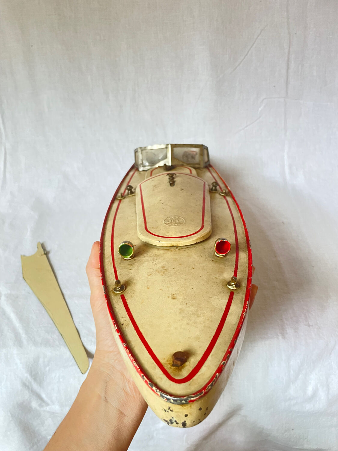 Vintage jeep boat toy