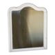 Wooden mirror Early twentieth Creamy white patina Original background