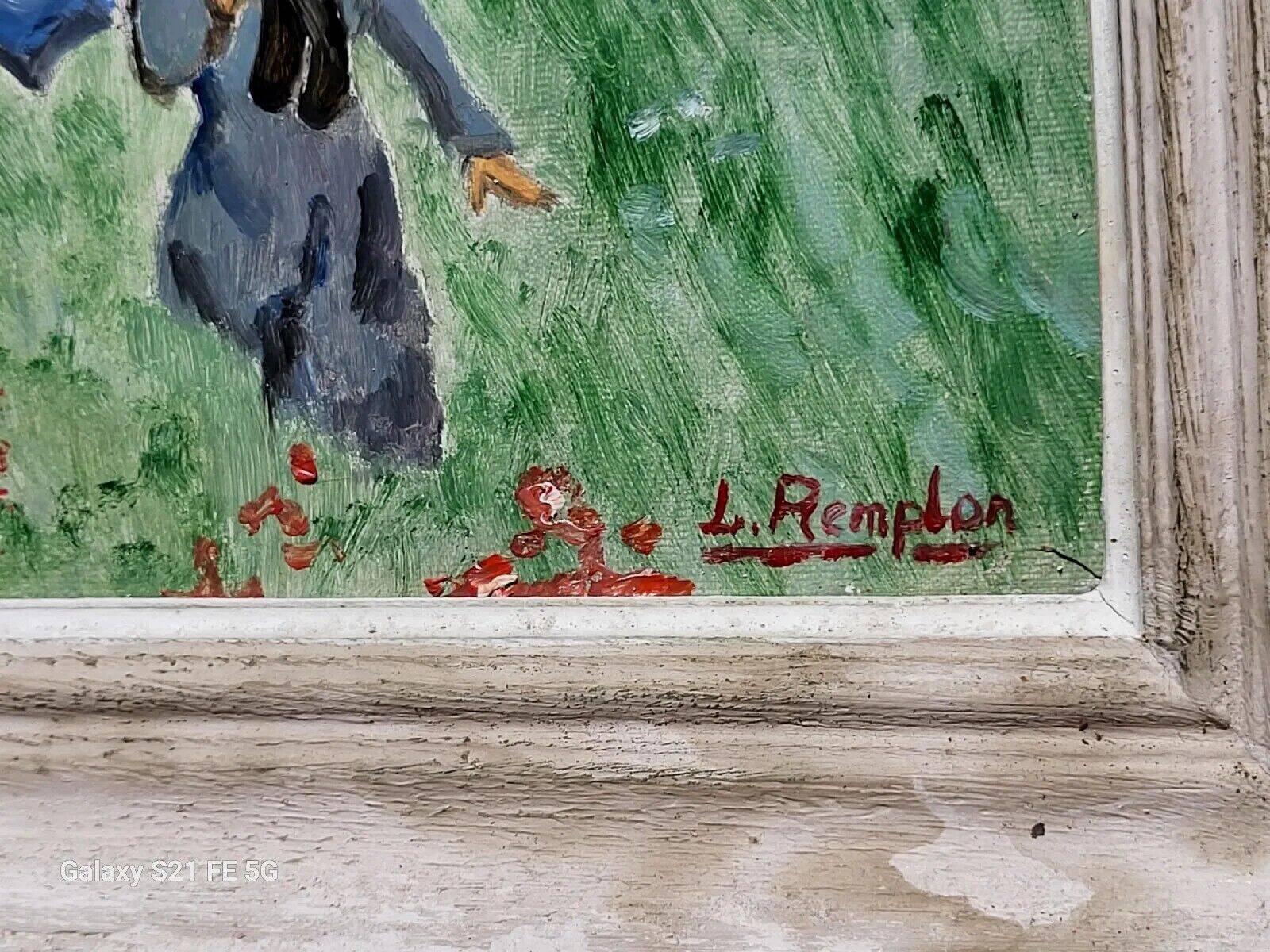 Vintage Mid-Century French Louis Remplon Oil Painting