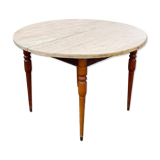 Table ronde extensible ovale bois brut 110 à 150cm