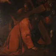 Antique Italian painting The Way of the Cross