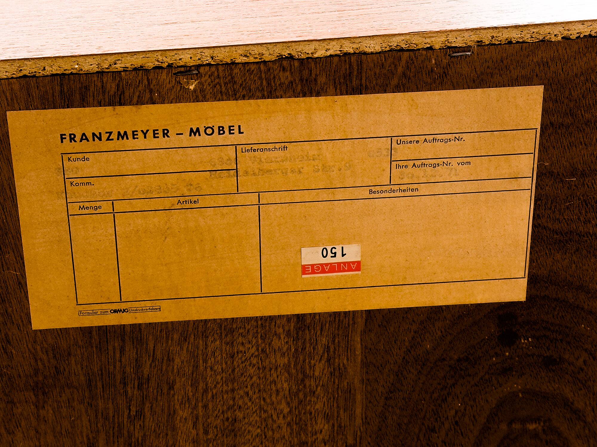 Mid-Century Teak Sideboard from Franzmeyer Möbel, 1960s