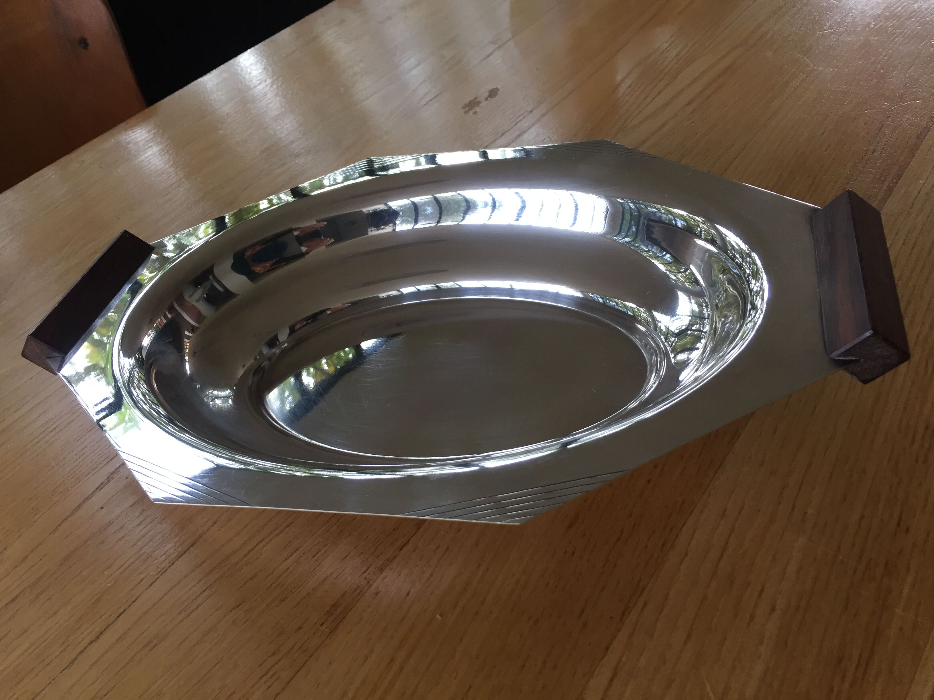 Silver metal plate signed Roux Marquiand