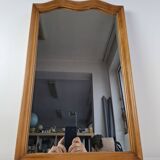 Mid-Century Walnut Mirror from 1960s Czechoslovakia, Organic Curved Frame