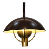 Fog and Morup Mid Century Modern Brass Pendant Lamp, Danish 1960s Brown XL