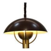 Fog and Morup Mid Century Modern Brass Pendant Lamp, Danish 1960s Brown XL