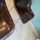 4 Vintage Space Age Chocolate Brown & Chrome Chairs 1970
