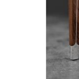 Vintage round folding dining table in rosewood by Agner Christoffersen, Denmark.