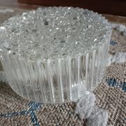 Plafonnier, applique en verre pressé, 1970