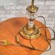 Grande lampe laiton a pampilles 1970 a 80 et verre opaque moulé, tres bon etat elec ok