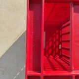 Vintage red plastic locker for 35 bottles of 25 cl anchor beer