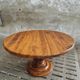 Table ronde ancienne en noyer 140 cm
