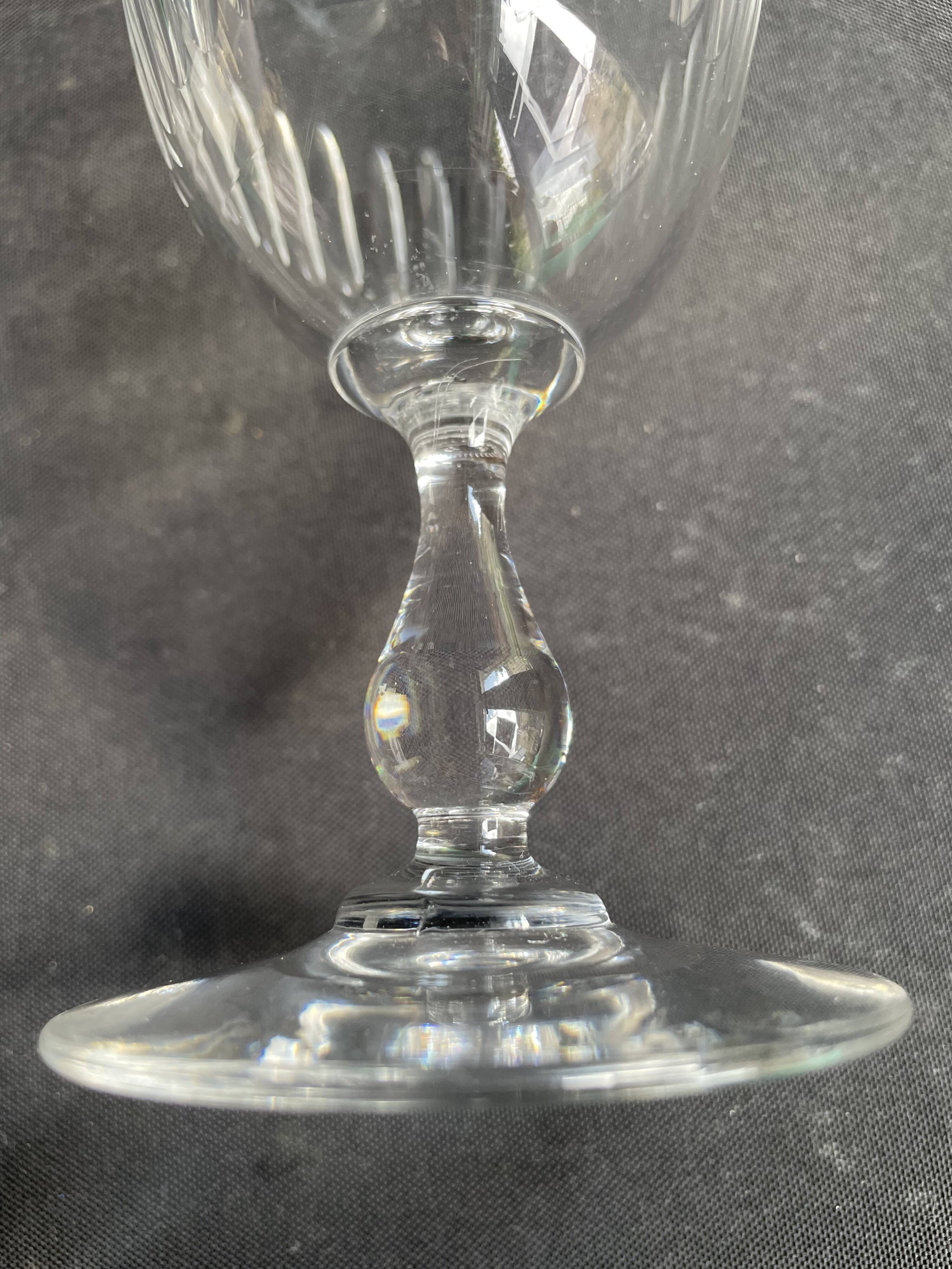 3 Water glasses – Blown and cut crystal