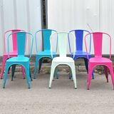 Set of 6 Tolix garden chairs