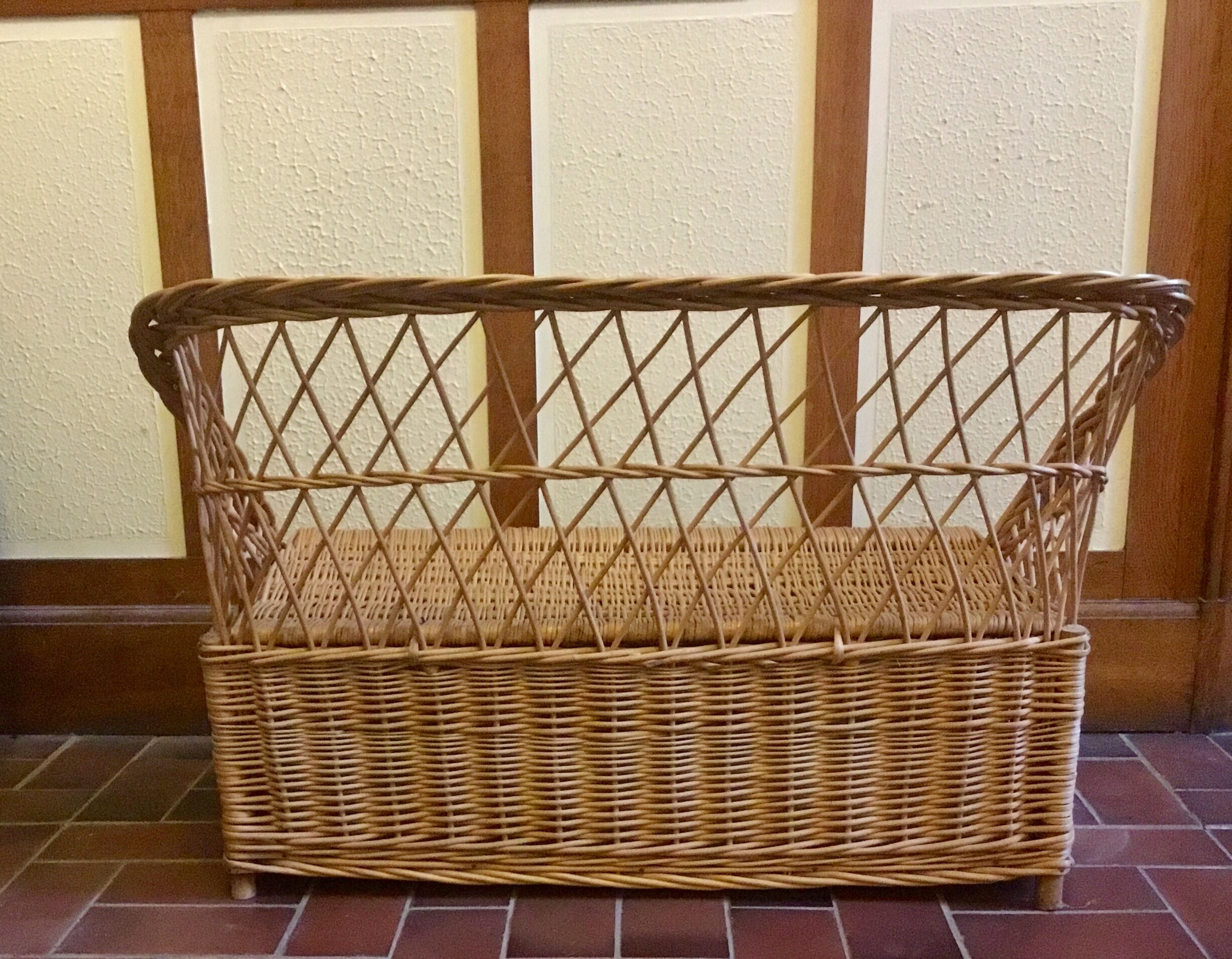 1960 rattan chest bench