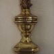 French Pair of Double Empire Brass Wall Sconces with Diamond Crystal Drops
