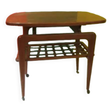 Scandinavian bay sideboard on casters with spacer straps