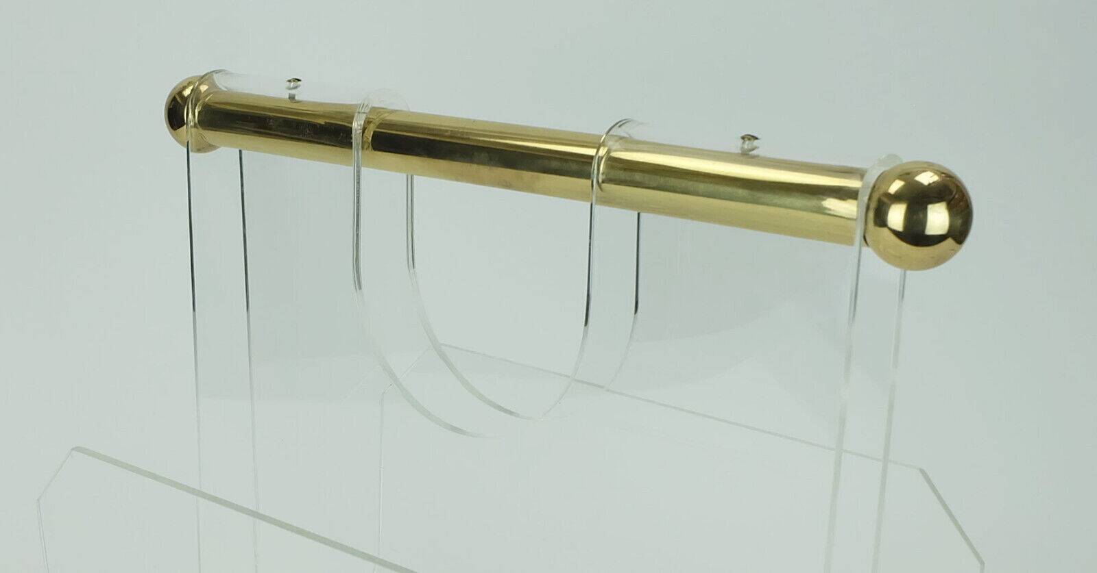 Transparent lucite acrylic magazine rack 1970s 1980s space age