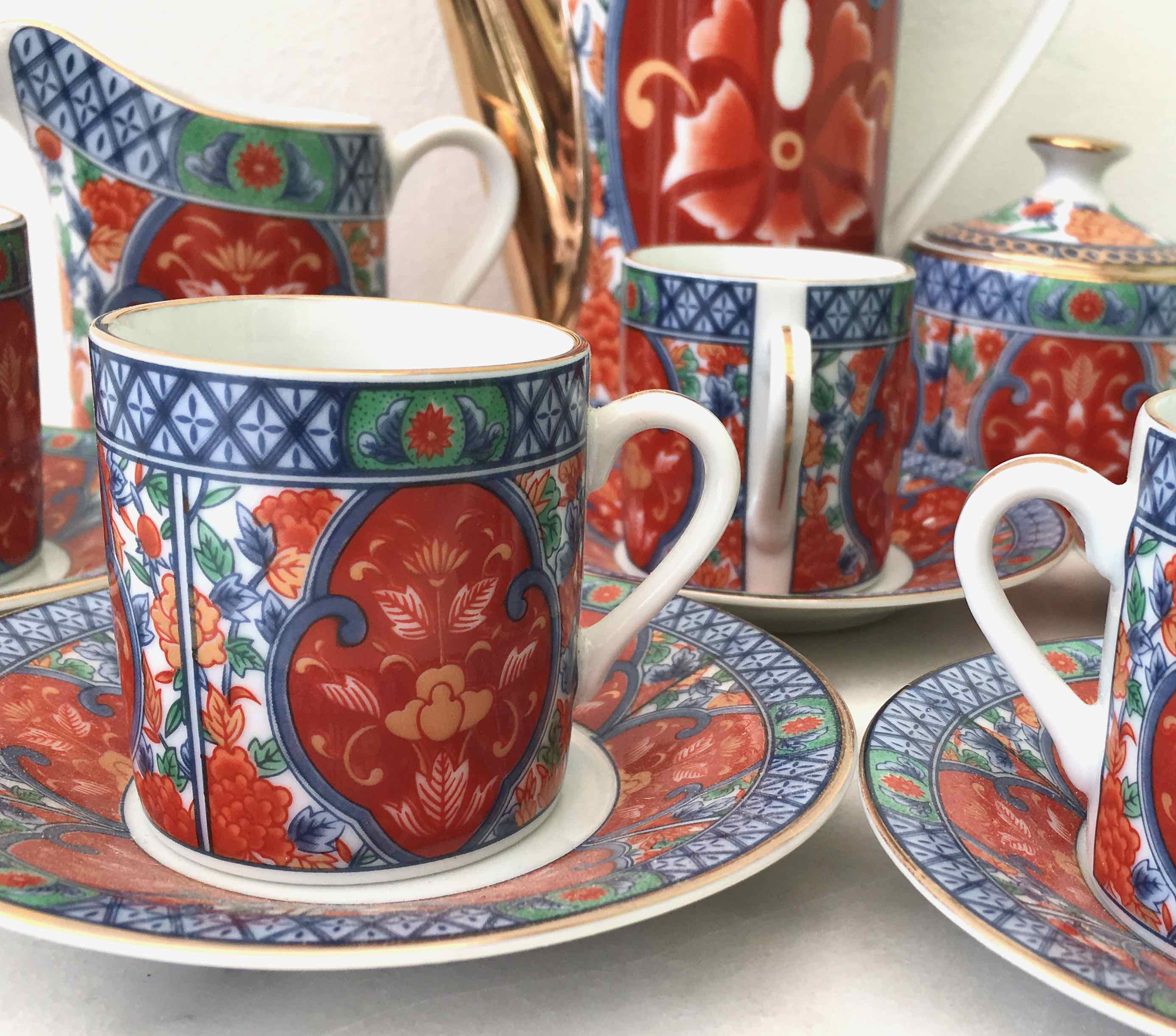 Japanese tea or coffee set for 6 p.