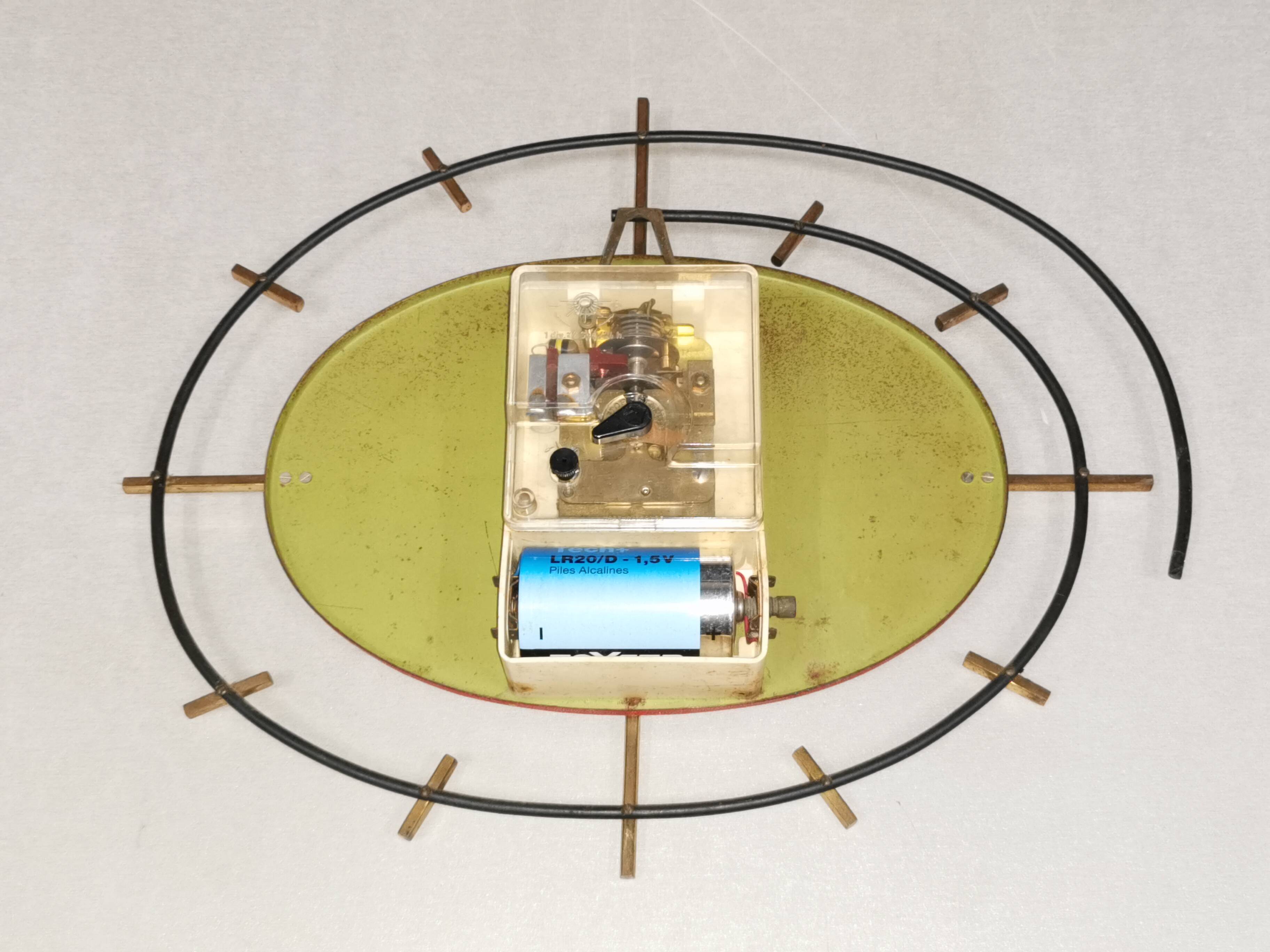 Vintage ortf clock, vedette wall clock 1950s