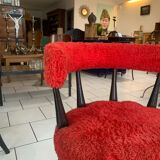 Chaise vintage scandinave moumoute circa 1960