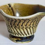 Ceramic planter with vintage scarifications from the 1950s