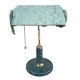 Lampe de bureau vintage en marbre vert et laiton pièce unique artisanale