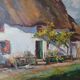 Oil painting on canvas "thatched cottage"