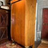 Biedermeier Armoire with Intricate Carvings and Urn Shape