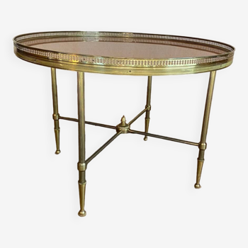 Table basse style néoclassique vintage placage acajou