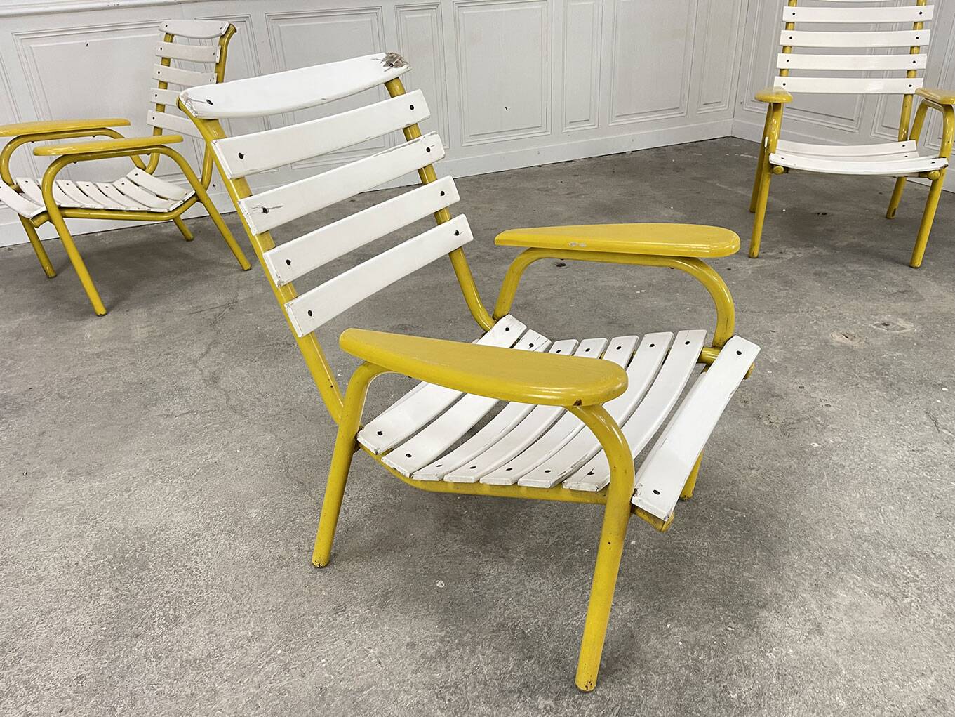 Three garden armchairs from the 1970s