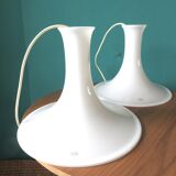 Pair of opaline hanging  "Holmegaard" Denmark 1965