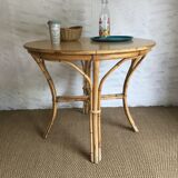 Rattan round table vintage