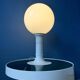 White Space Age table lamp Woja Holland with opal glass shade