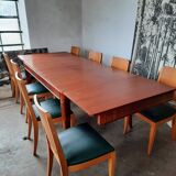 Large art deco mahogany table with extensions 260cm