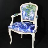 Fauteuil Louis XV Bleutée
