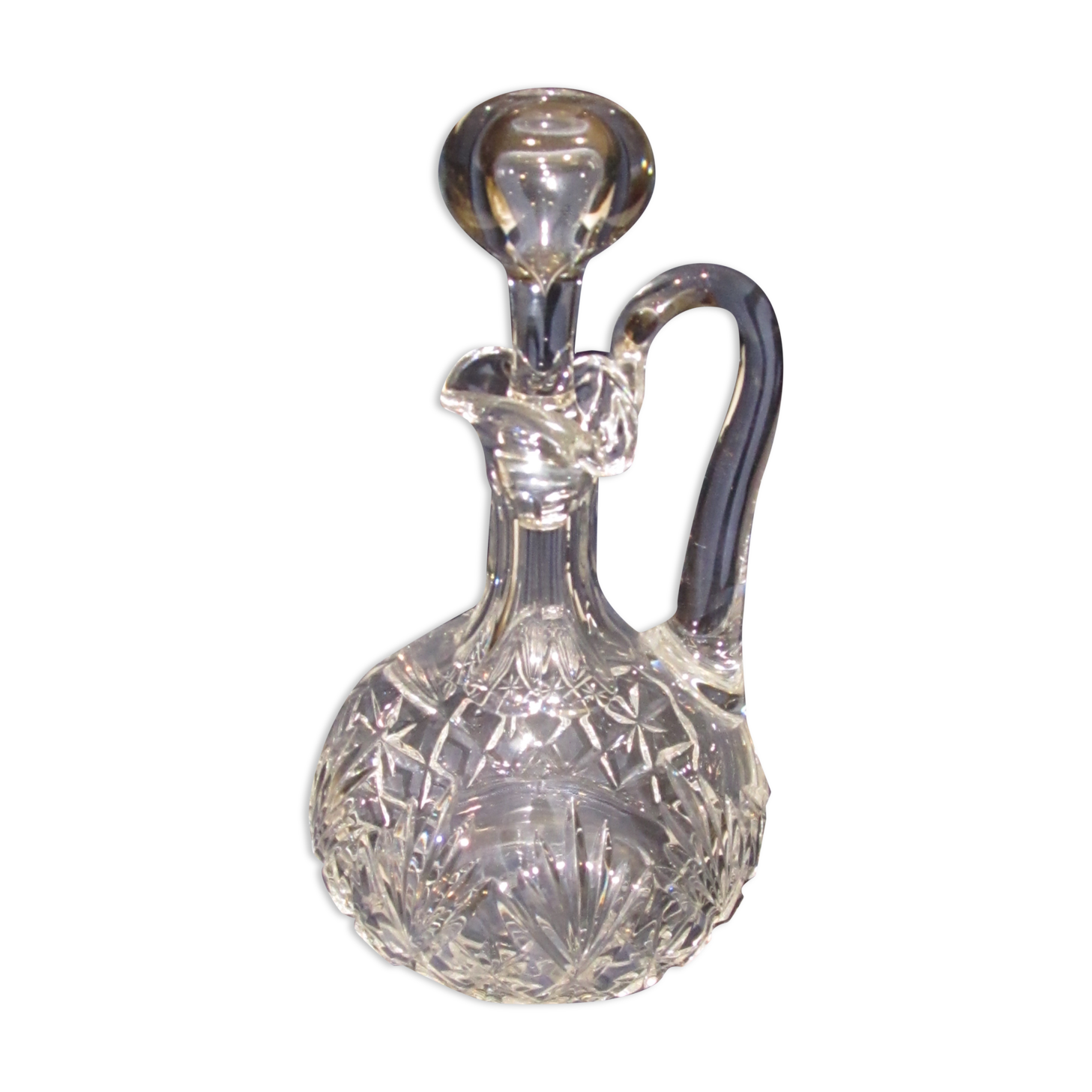Saint Louis beautiful cut crystal sharp sharpener decanter signed Massenet or Chantilly