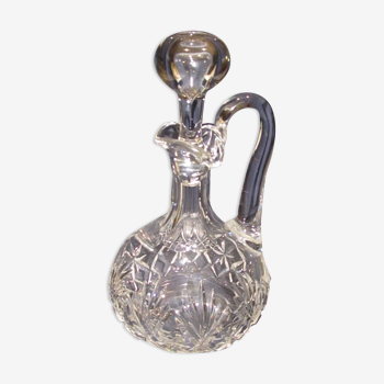 Carafe aiguière cristal Saint Louis taillée signée Massenet ou Chantilly