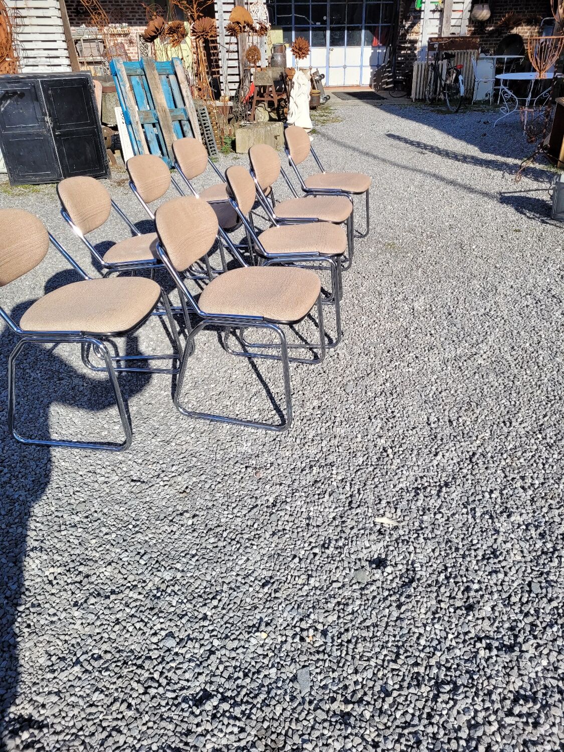 Set of 8 vintage office chairs