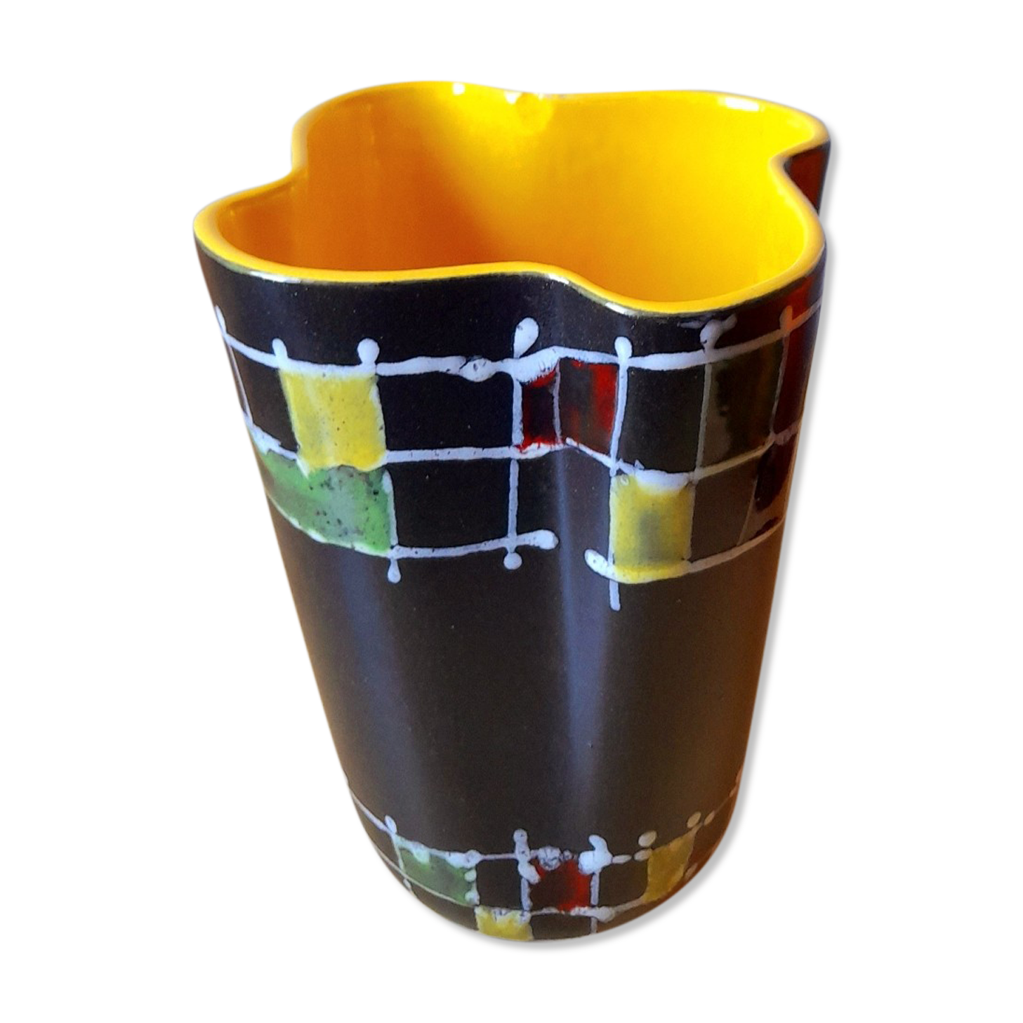 60s glazed ceramic vase